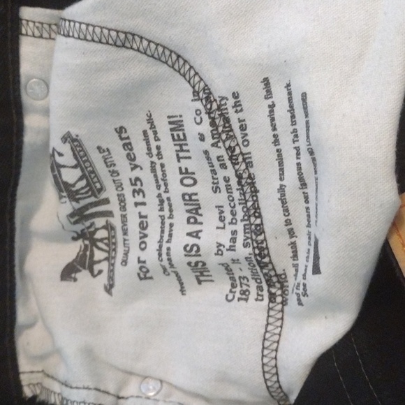 Men's Black Levi 505 W 38 L 30 - Picture 5 of 8